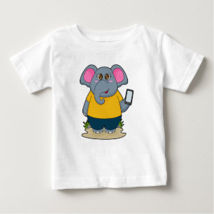 Elefant mit mobil baby t-shirt