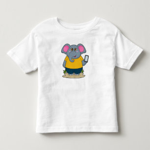 Elefant mit mobil kleinkind t-shirt