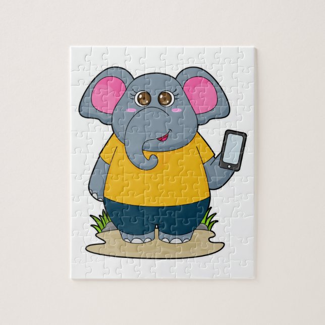 Elefant mit mobil puzzle (Vertikal)