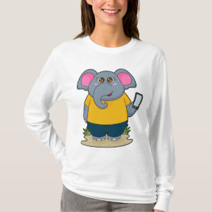 Elefant mit mobil T-Shirt