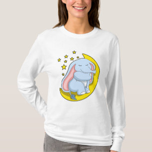 Elefant mit Mond und Sternen T-Shirt