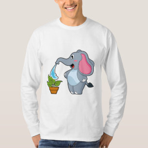 Elefant mit Pflanze T-Shirt