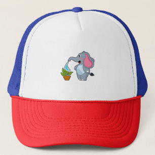Elefant mit Pflanze Truckerkappe