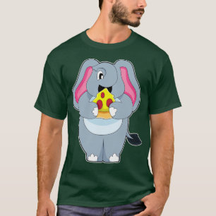 Elefant mit Pizza T-Shirt