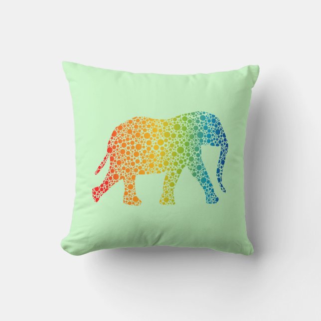 Elefant mit Punkten Kissen (Vorderseite)