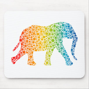 Elefant mit Punkten Mousepad