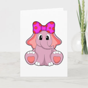 Elefant mit Ribbon Karte