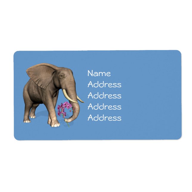 Elefant mit rosa Orchid (Vorne)