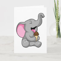 Elefant mit Schokoladeneis