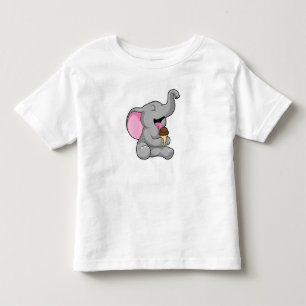 Elefant mit Schokoladeneis Kleinkind T-shirt