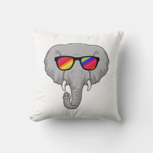 Elefant mit Sonnenbrille Kissen