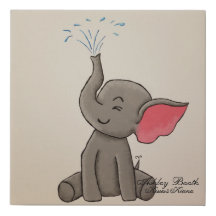 Elefant mit Wasser