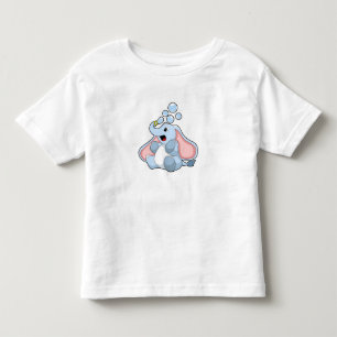 Elefant mit Wasserblasen Kleinkind T-shirt