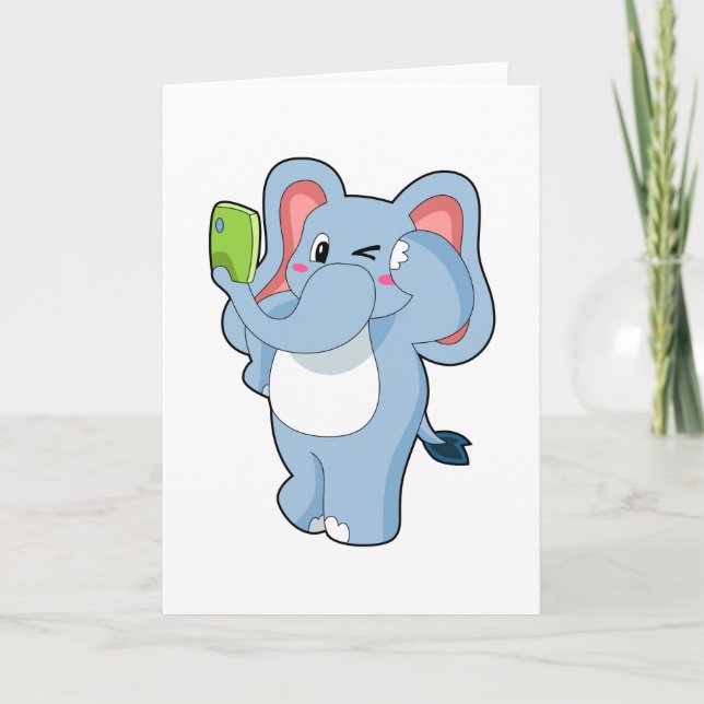 Elefant Mobil Karte (Vorderseite)