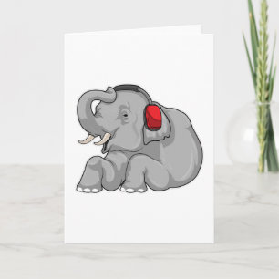 Elefant Musik Kopfhörer Karte