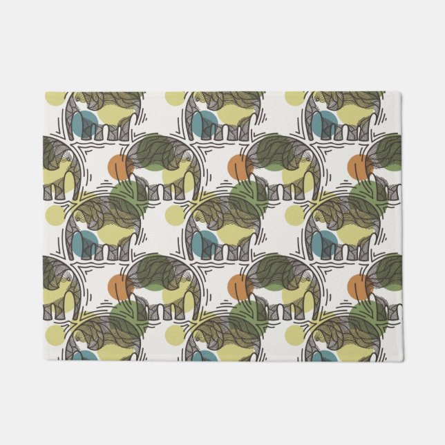 Elefant-Muster Fußmatte (Vorderseite)