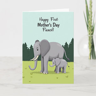 Elefant Mutter Liebe Tag Karte
