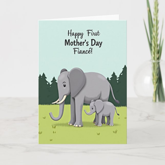 Elefant Mutter Liebe Tag Karte (Vorderseite)