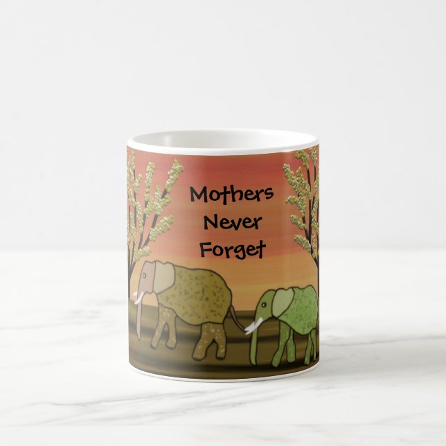 Elefant-Mutter-TagesTasse Kaffeetasse (Mittel)