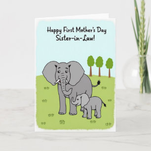 Elefant Muttertag Schwester Karte