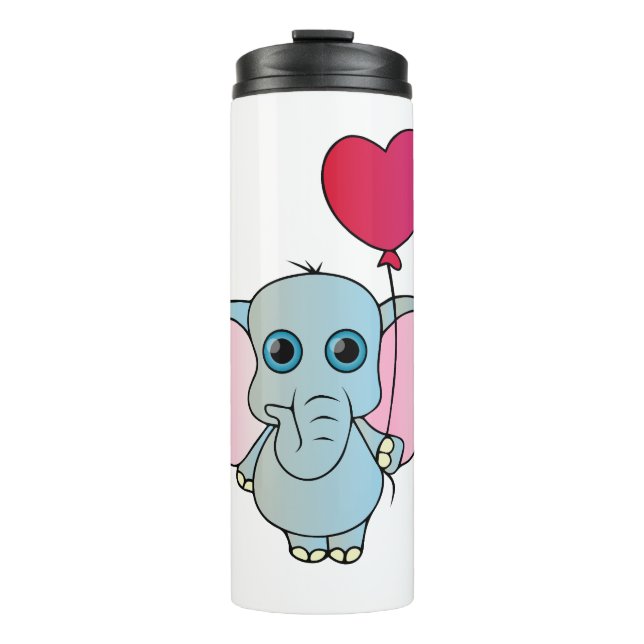 Elefant, Natur, Ballon Thermosbecher (Vorderseite)