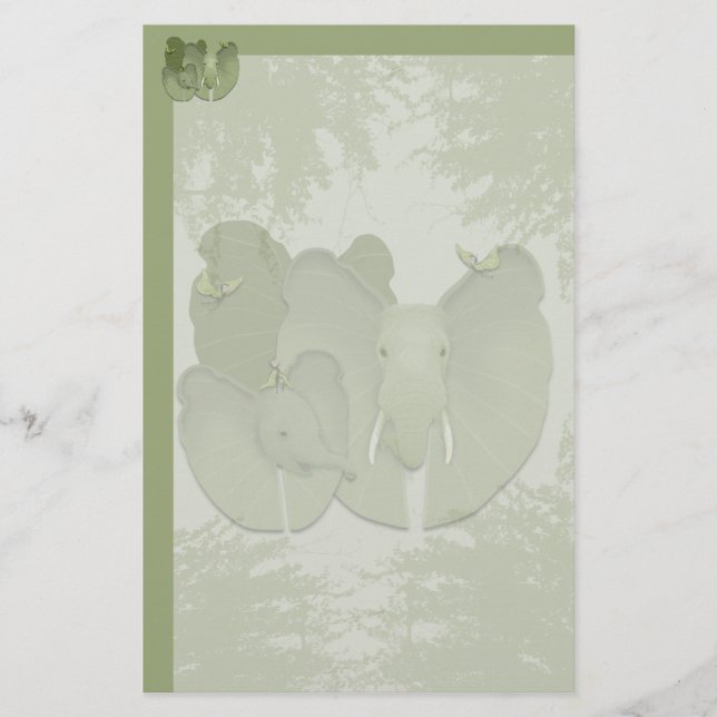 Elefant-Ohrbriefpapier Briefpapier (Vorderseite)