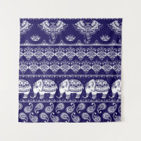 Elefant, Paisley: tribaler Vintage-Muster.