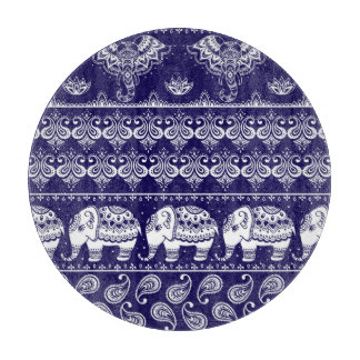 Elefant, Paisley: Vintages Stammesmuster. Schneidebrett