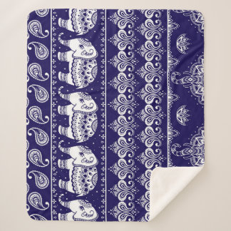 Elefant, Paisley: Vintages Stammesmuster. Sherpadecke