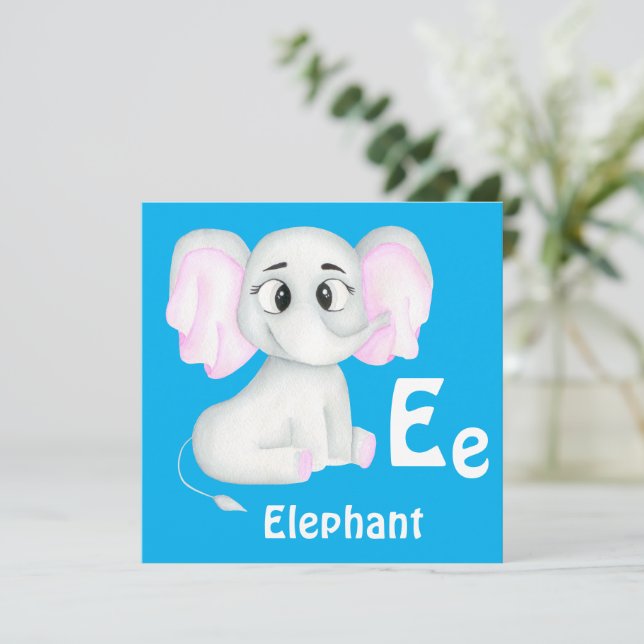 Elefant personalisieren ABC: Buchstabe E - Ihren N (Stehend Vorderseite)