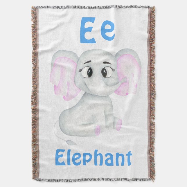 Elefant personalisieren ABC: Buchstabe E - Ihren N Decke (Vorderseite Vertikal)