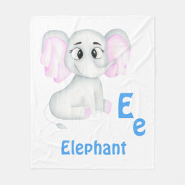 Elefant personalisieren ABC: Buchstabe E - Ihren N Fleecedecke