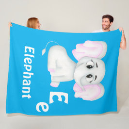 Elefant personalisieren ABC: Buchstabe E - Ihren N Fleecedecke