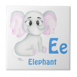 Elefant personalisieren ABC: Buchstabe E - Ihren N Fliese