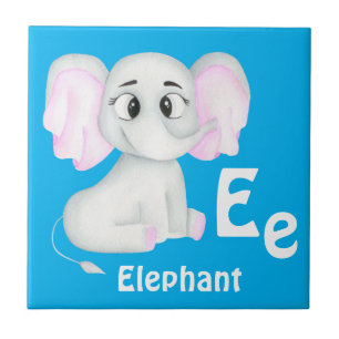 Elefant personalisieren ABC: Buchstabe E - Ihren N Fliese