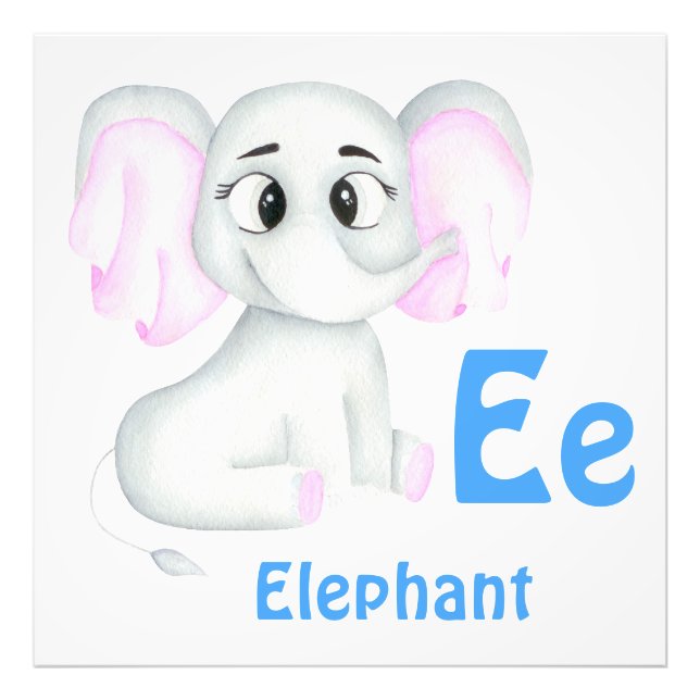 Elefant personalisieren ABC: Buchstabe E - Ihren N Fotodruck (Vorne)