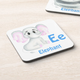 Elefant personalisieren ABC: Buchstabe E - Ihren N Getränkeuntersetzer