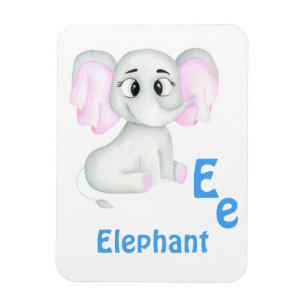 Elefant personalisieren ABC: Buchstabe E - Ihren N Magnet
