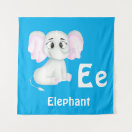 Elefant personalisieren ABC: Buchstabe E - Ihren N Wandteppich