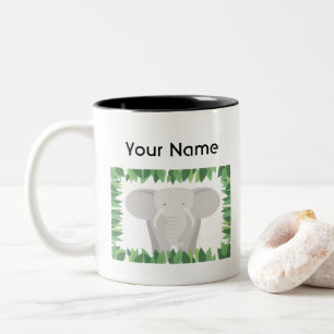 Elefant-personalisierte Tasse