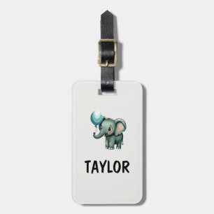 Elefant Personalisierter Bunter Rucksack Tasche Gepäckanhänger