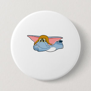 Elefant Pilot Pilot Hut Button