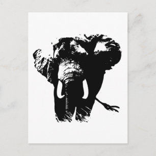 Elefant Pop Art Postkarte
