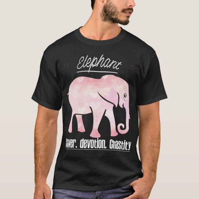 Elefant Power Hingabe T-Shirt (Vorderseite)