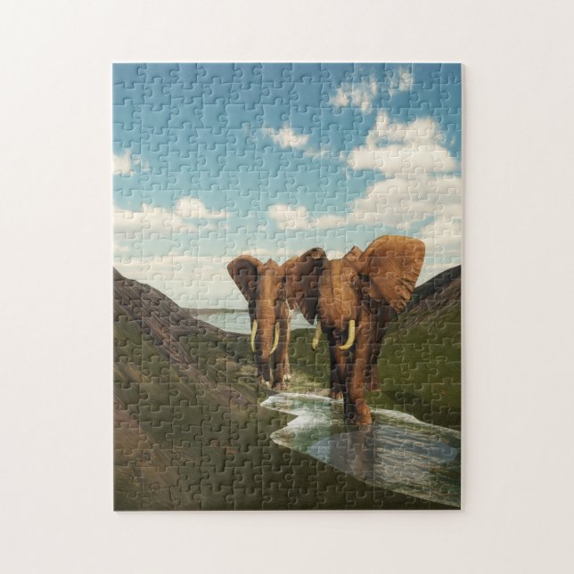 Elefant Puzzle (Vertikal)