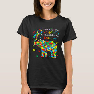 Elefant Puzzle Was macht dich anders Autismus Aufk T-Shirt