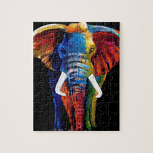 ELEFANT-RETRO ART PUZZLE
