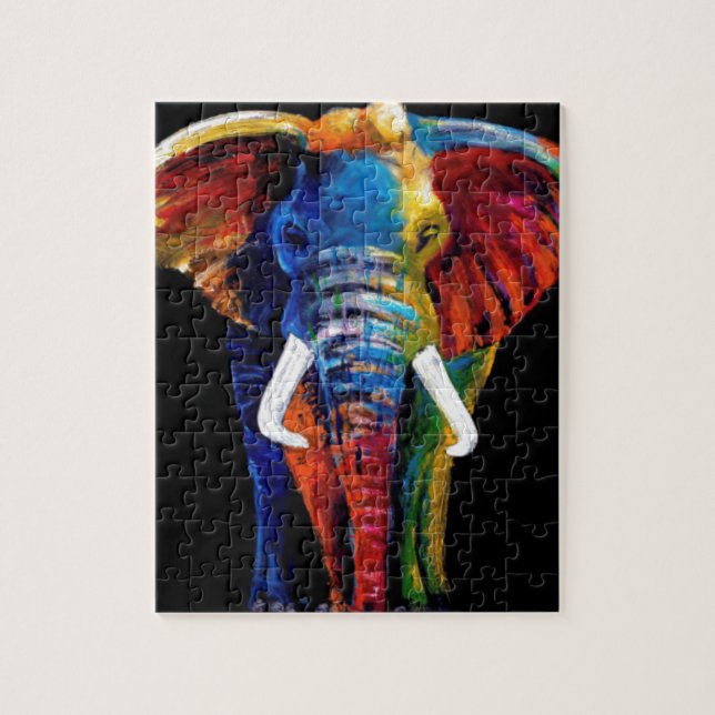 ELEFANT-RETRO ART PUZZLE (Vertikal)