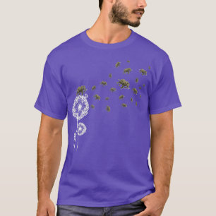 Elefant Retro-Blumen-Puffball Löwenzahn T-Shirt