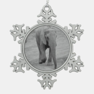 Elefant-Schneeflocke-Verzierung Schneeflocken Zinn-Ornament